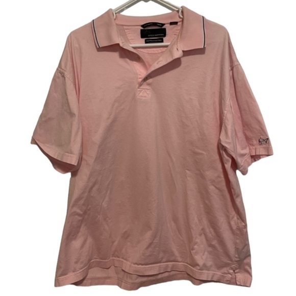 Greg Norman Dusty Pink Collared Short Sleeve Tee Size Large - Picture 1 of 5